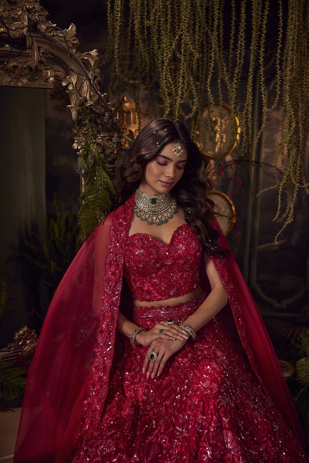 Nargis collection — Wine, beige and rich tones for cooler-season ceremonies.
